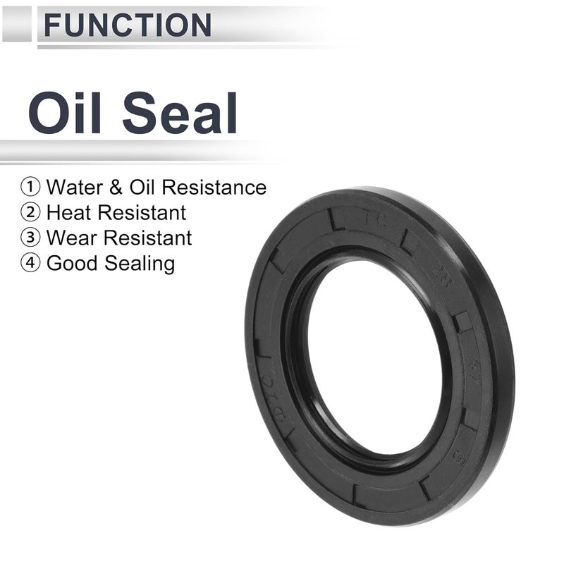 RATCHROLL Oil Seal TC Seal Ring Rotary Shaft Seal 28x47x5mm High Pressure Nitrile Rubber Black 5 Pcs - Image 3